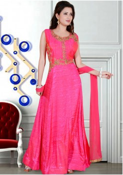 DARK PINK COLOR DESIGNER GOWN